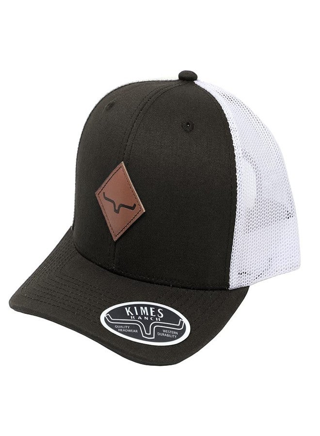 Kimes Ranch Diamond Adjustable Snapback Trucker Cap (Black) - Image 1